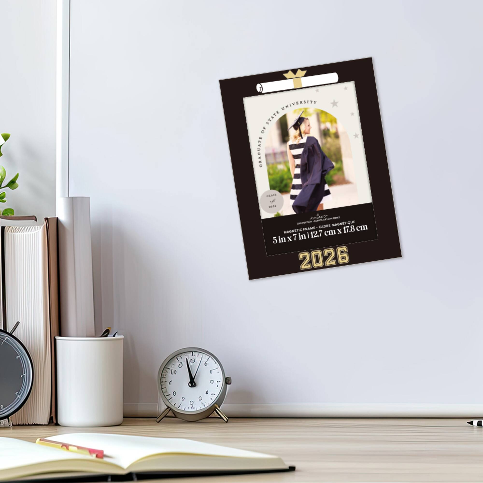 5" x 7" Black 2026 Magnetic Frame, Graduation by Ashland®